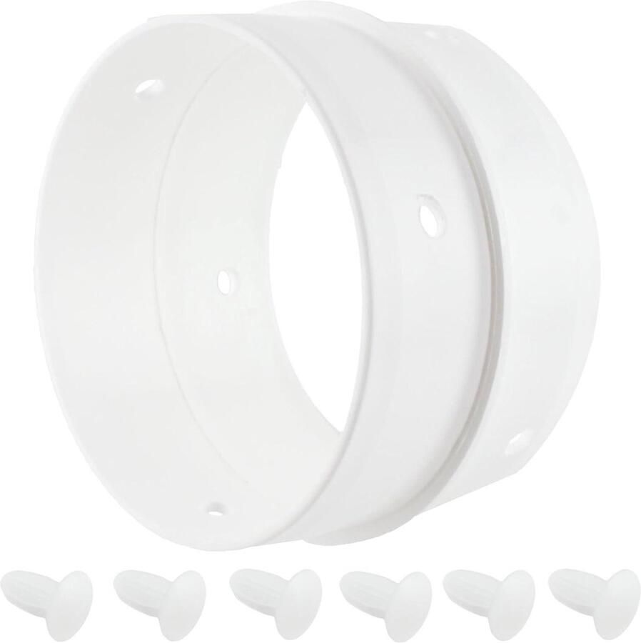 Universele Droger Adapter Slang Aansluiting Droger Installeren Ringadapter Compatibel 100 mm Buismaat Wit