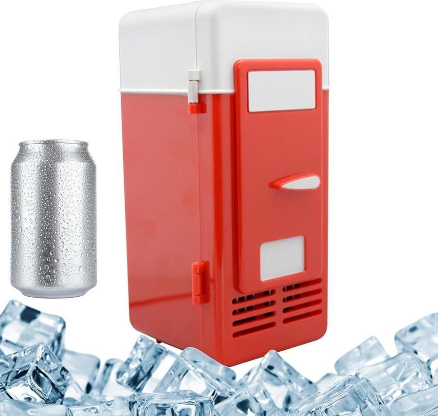 Mini Koelkast Persoonlijke Koeler Dranken Koelen Stille Werking Compact Formaat Rood - Foto 1