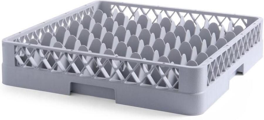 Vaatwaskorf Glaswerk Glazen Mand Efficiënt Reinigen 36 Vakken Indeling 50x50cm Grijs - Foto 1