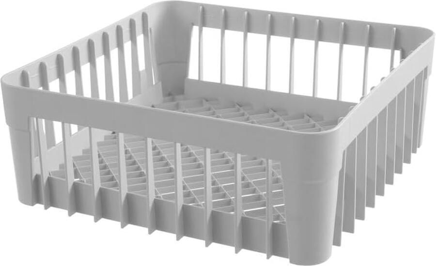 Vaatwasmand Glazen Glazenrek Professioneel Reinigen Optimale Waterdoorstroming 40x40x15cm Grijs