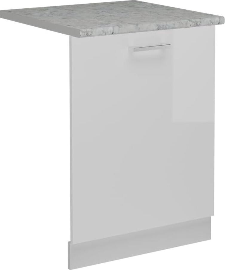 Vaatwasser Frontpaneel Keukenfront Keuken Integratie Hoogglans Afwerking 60 cm Breed Wit
