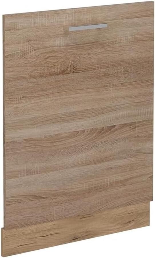 Vaatwasser Frontpaneel Keukenfront R-Line Keuken Integratie Aanpasbare Keukenoplossing 60 cm Breed Sonoma Eiken