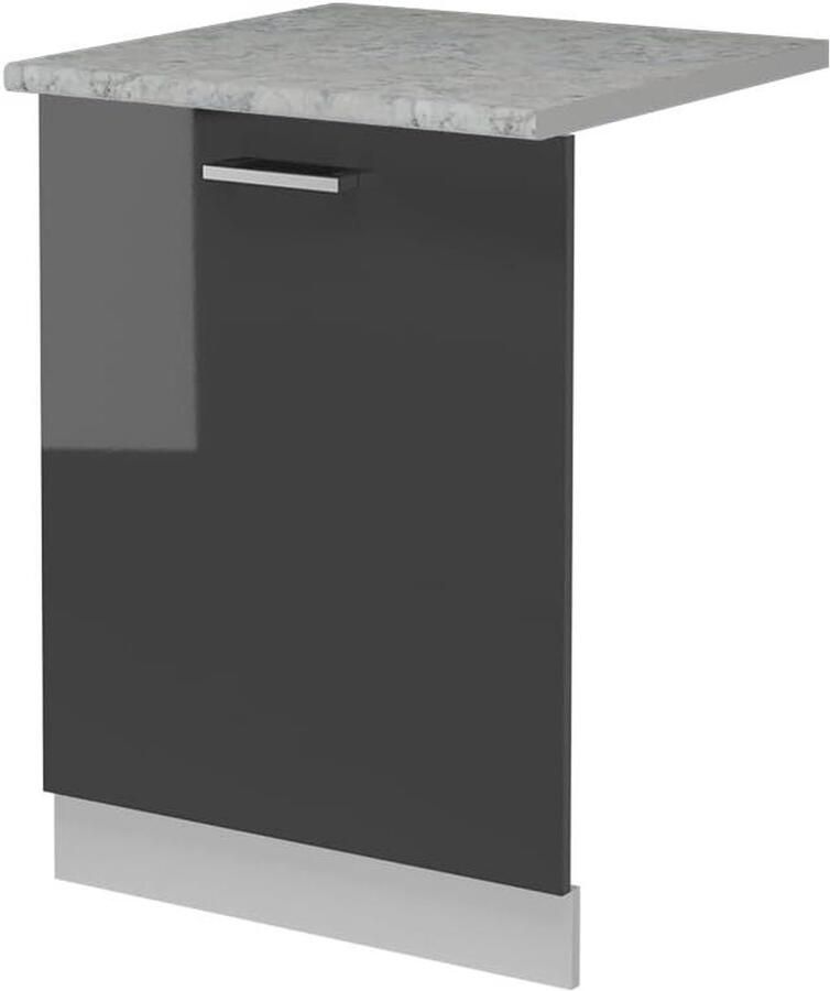 Vaatwasser Frontpaneel Vaatwasfront Deurpaneel Keuken Integratie Hoogglans Antraciet 60 cm breed Antraciet