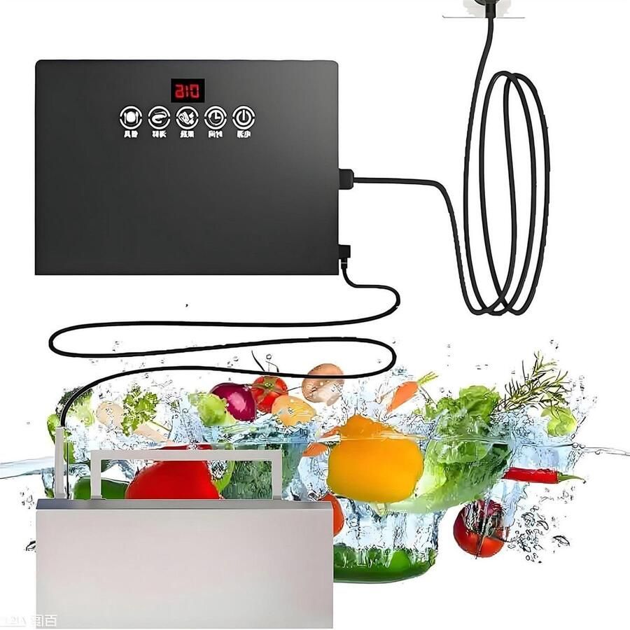 Vaatwasser Gootsteen Keukenapparaat Multifunctioneel Hygiënisch Reinigen Touchscreen Bediening 5 kg Zilver Wit