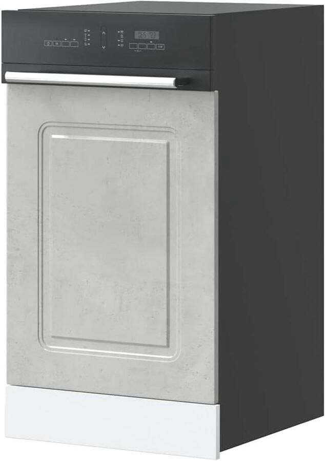 Vaatwasser Inbouwfront Frontpaneel Keukenkast Keuken Beschermen Vochtbestendig Materiaal 45 x 15 x 67 cm Betongrijs - Foto 1