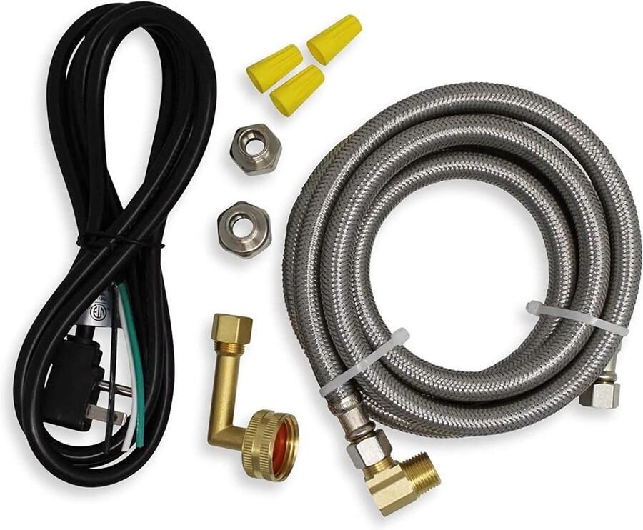 Vaatwasser Installatiekit Universele Afvoerkit Vaatwasser Aansluiten Roestvrijstalen Slang 6 voet connector Reparatie Kit