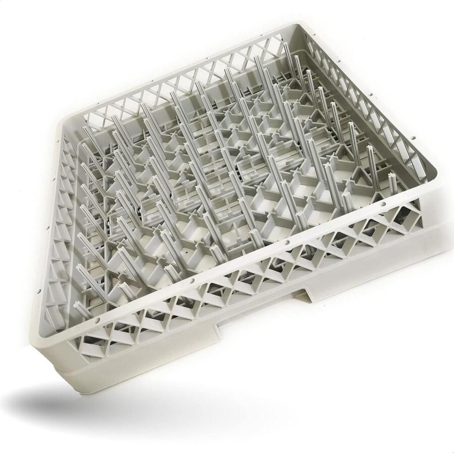 Vaatwasser mand Borden glazen Horeca afwas 64 vakken 50x50 cm Grijs