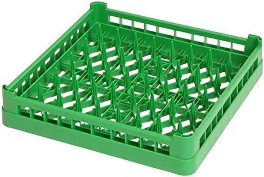 Vaatwasser Mand Bordenrek Hygiënisch Werken Stapelbaar Hittebestendig 50x50x10 cm Groen