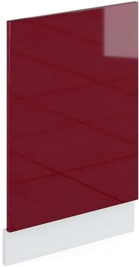 Vaatwasser Paneel 45 cm Hoogglans Bordeaux Rood Wit voor Keukenserie R-Line