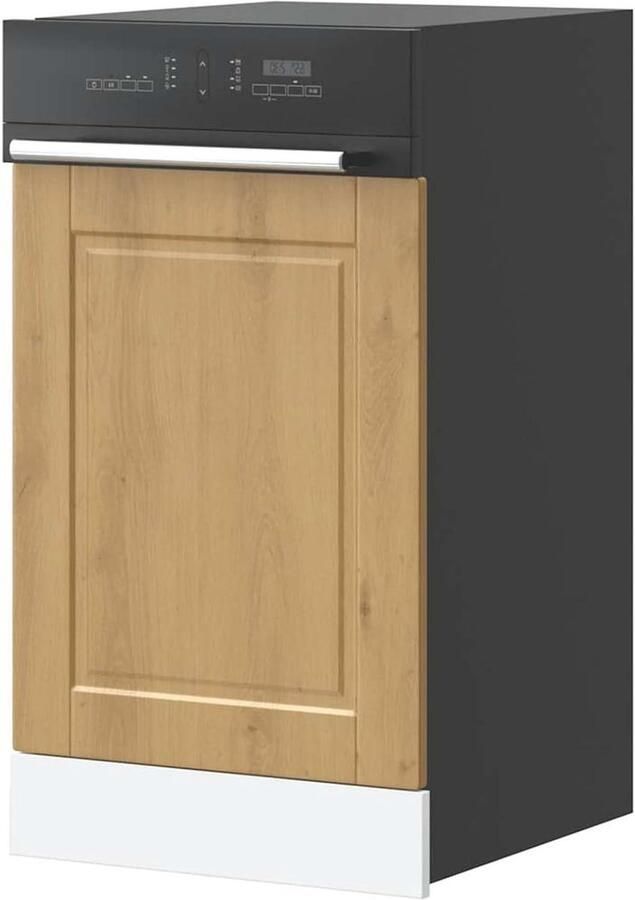 Vaatwasser Paneel Frontpaneel Vaatwasser Keuken Integratie Hout Look Eiken 45x1.5x67 cm Eiken