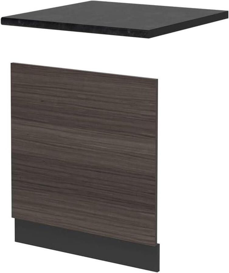 Vaatwasser Paneel Keukenfront Keuken Inrichting Modulair Ontwerp 60 cm Breed Antraciet