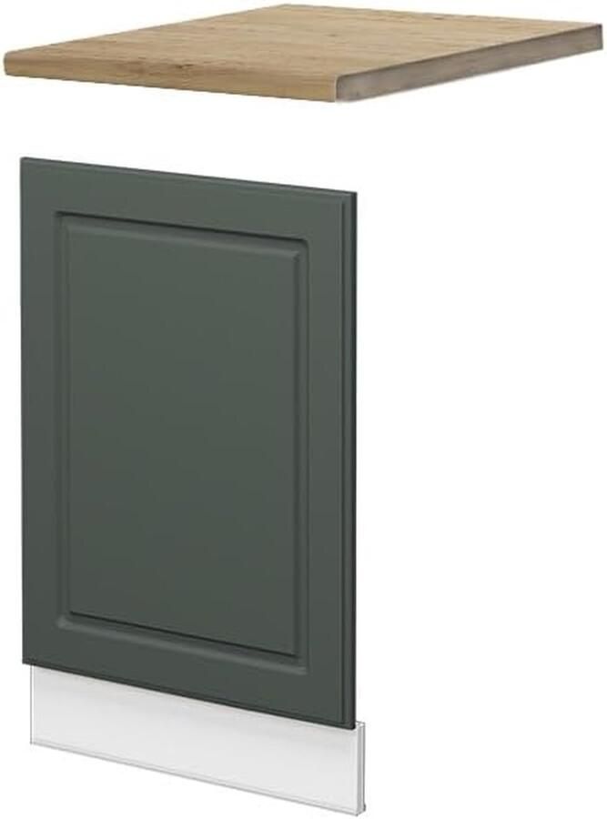 Vaatwasser Paneel Keukenfront Keukendeur Keuken Inrichten Soft-close Scharnieren 45 cm Groen-Goud