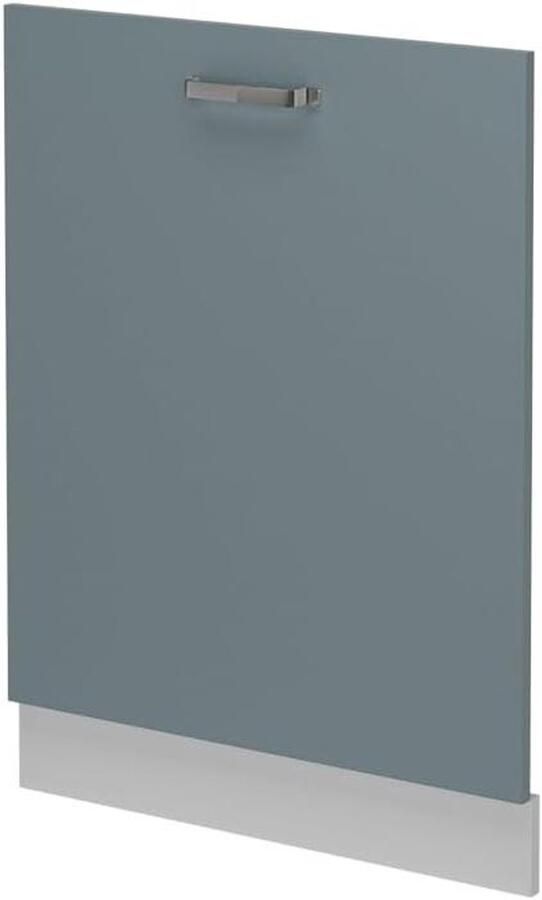 Vaatwasserfrontpaneel Keukenfront Keuken Integratie R-Line Stijl 60 cm breed Blauw-grijs