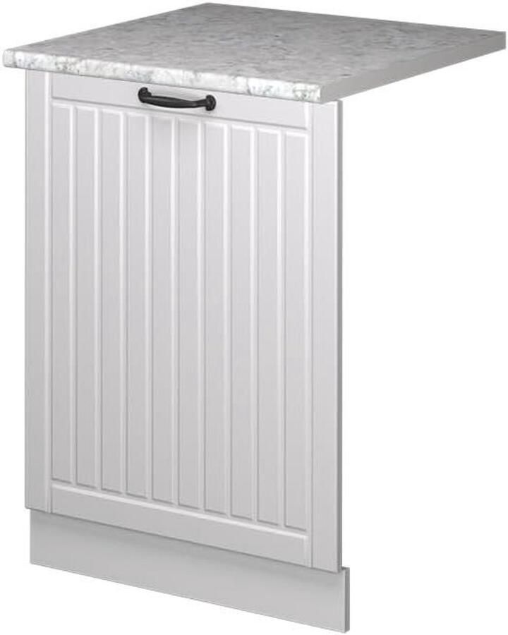 Vaatwasserfrontpaneel Keukenfront Paneel Keuken Afwerking Soft-close Scharnieren 60 cm Breed Wit Landhuis