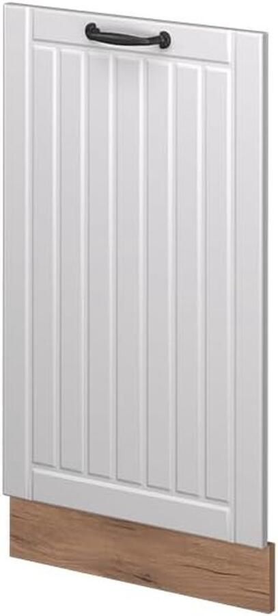 Vaatwasserfrontpaneel Keukenfront Paneel Keuken Completeren Soft-close Scharnieren 45 cm Wit Landhuis