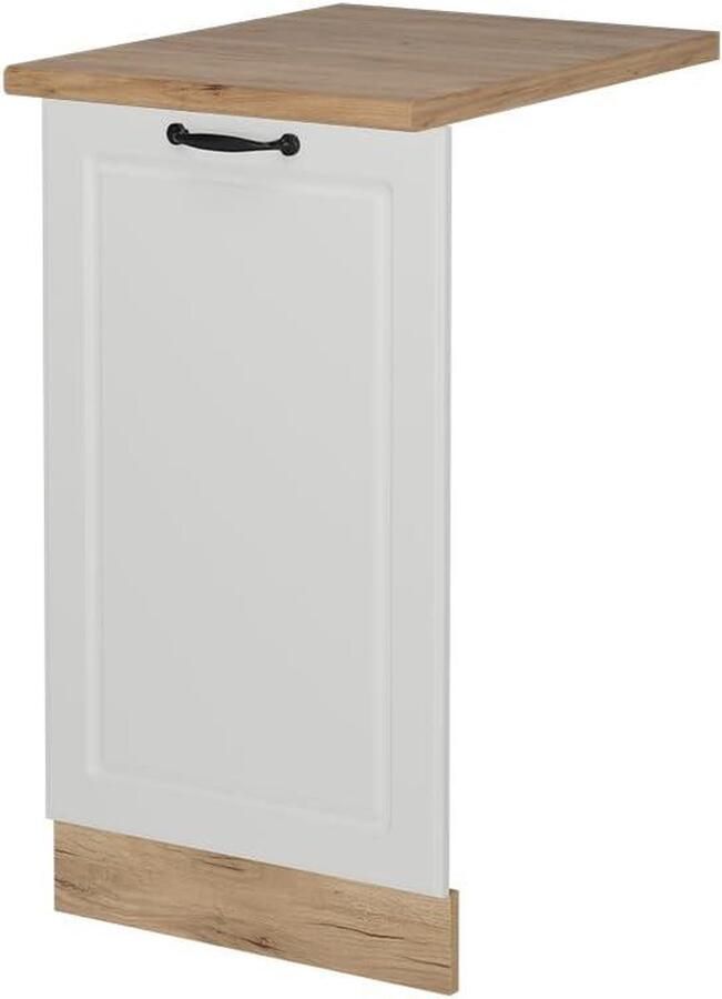 Vaatwasserfrontpaneel Paneel vaatwasser Keukenfront Keuken Integratie Perfect Geïntegreerd 45 cm Wit Landhuis