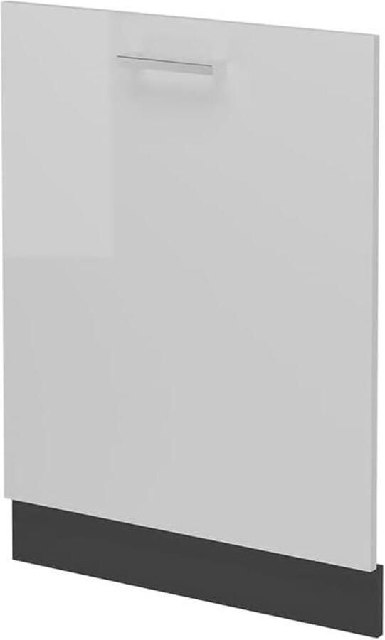 Vaatwasserfrontpaneel Vaatwasfront R-Line Keuken Integratie Volledig Geïntegreerd 60 cm breed Wit Hoogglans