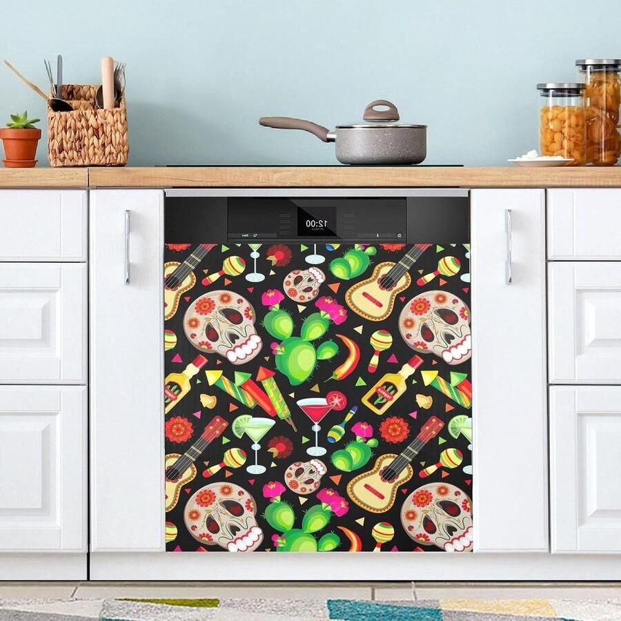 Vaatwasserhoes Magnetisch Keuken Decoratie Keuken Opfrissen Universele Pasvorm 23x26 Inch Cinco De Mayo