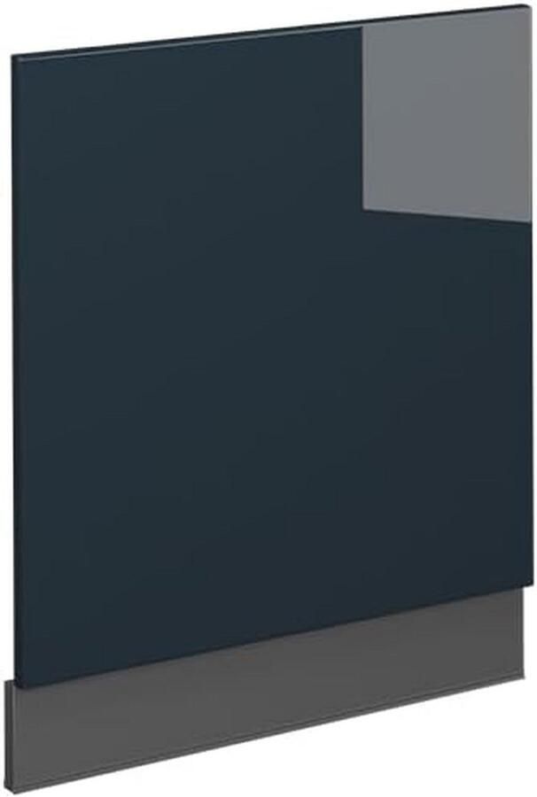 Vaatwasserpaneel Donkerblauw Hoogglans 60 cm Geschikt voor Inbouwkeuken
