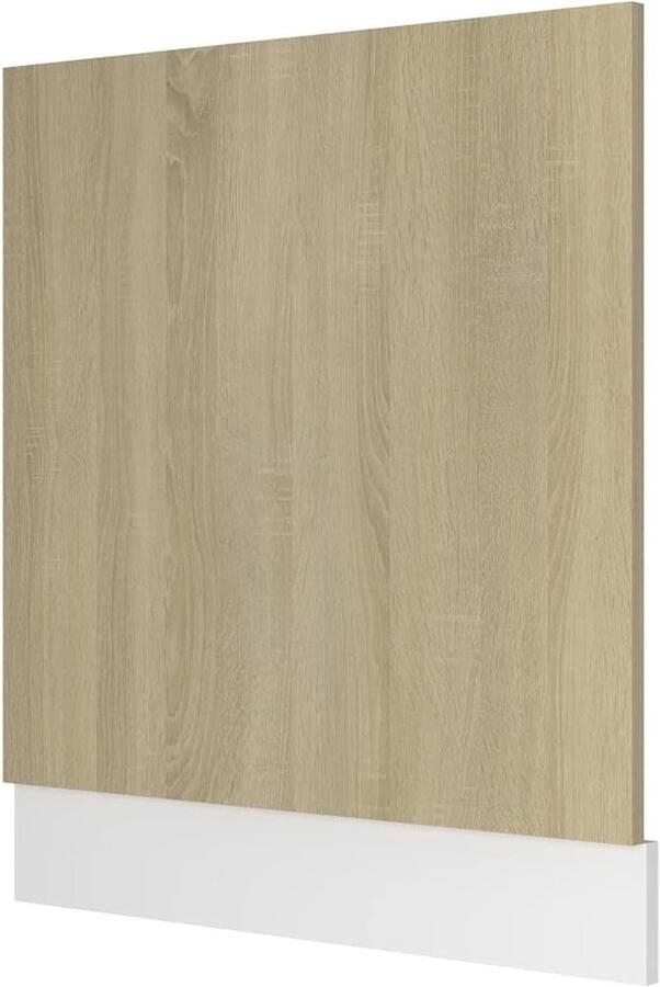 Vaatwasserpaneel Frontpaneel Vaatwasser Keuken Integratie Eenvoudig te Reinigen 595x3x67 cm Sonoma Eiken