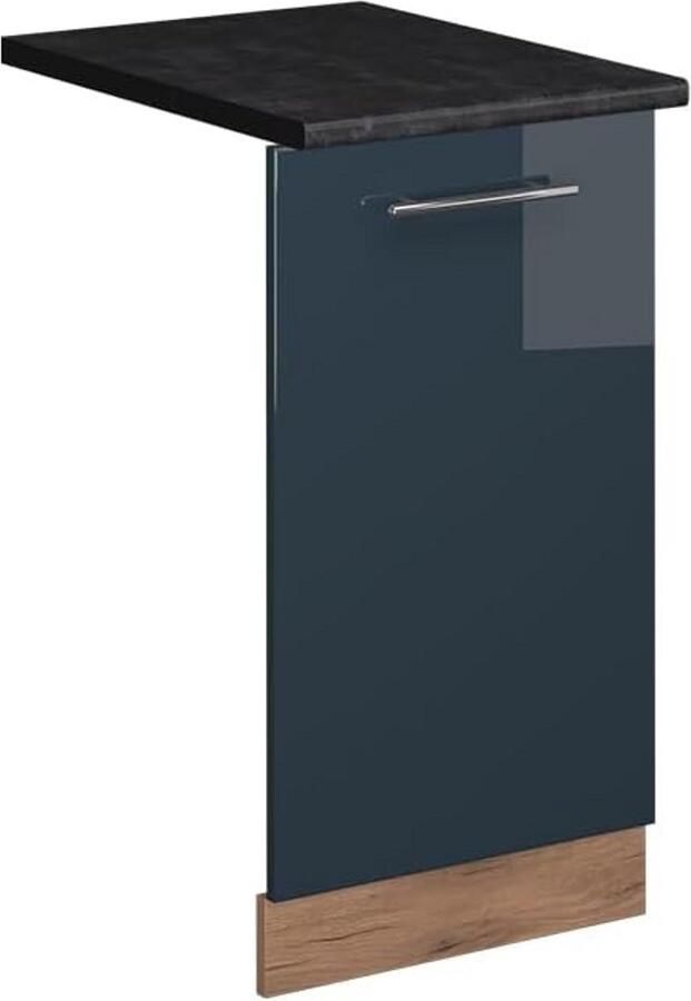Vaatwasserpaneel Hoogglans Donkerblauw 45 cm Inbouw Keuken Zichtpaneel