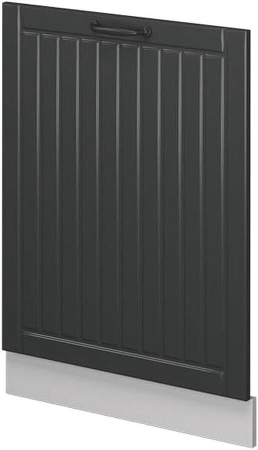 Vaatwasserpaneel Keukenfront Inbouwkeuken Soft-close scharnieren 60 cm breed Antraciet