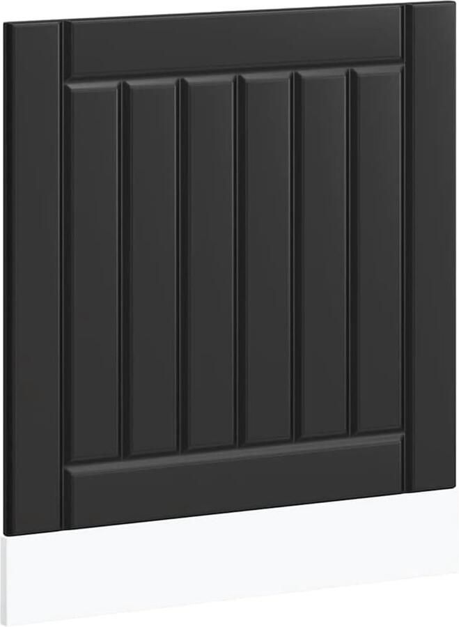 Afwasmachine Paneel Vaatwasser Deurpaneel Keuken Opwaarderen Robuust Houtmateriaal 60 x 67 cm Zwart
