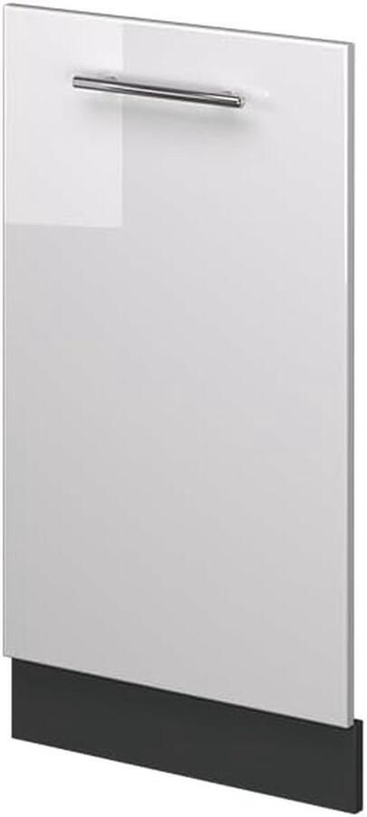 Vaatwasserpaneel Keukenfront Keuken Completeren Hoge Glans Afwerking 45 cm Breed Wit