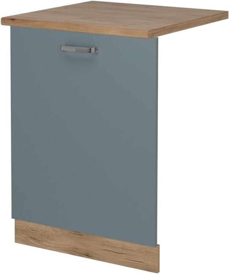 Vaatwasserpaneel Keukenfront Keuken Integratie Intern Bedienpaneel 60 cm Blauw-grijs