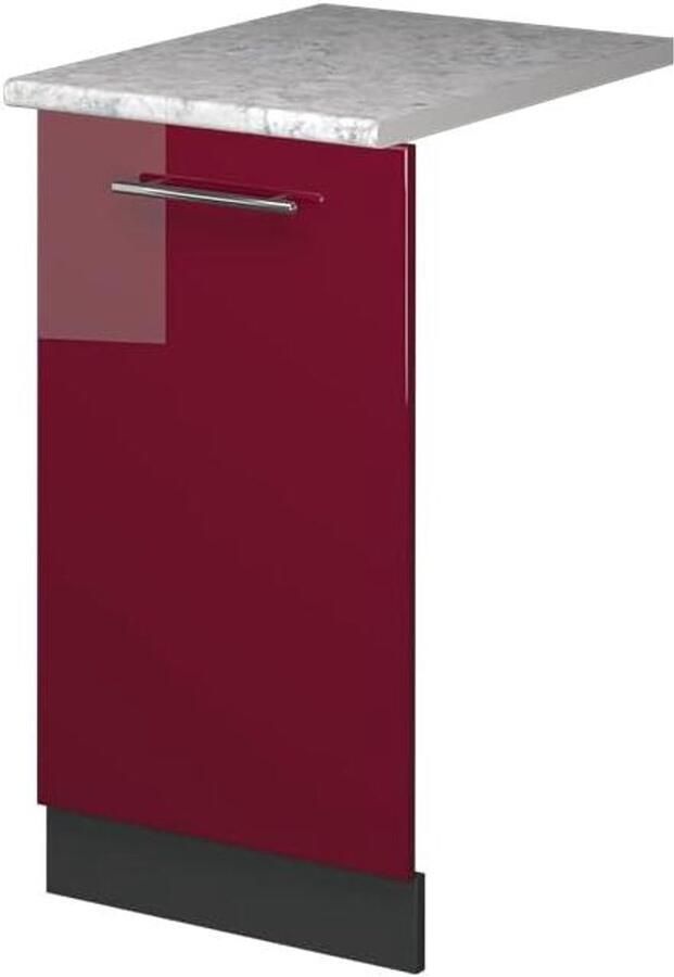 Vaatwasserpaneel Keukenfront Keuken Integratie Zachtsluitend 45 cm breed Bourgogne hoogglans