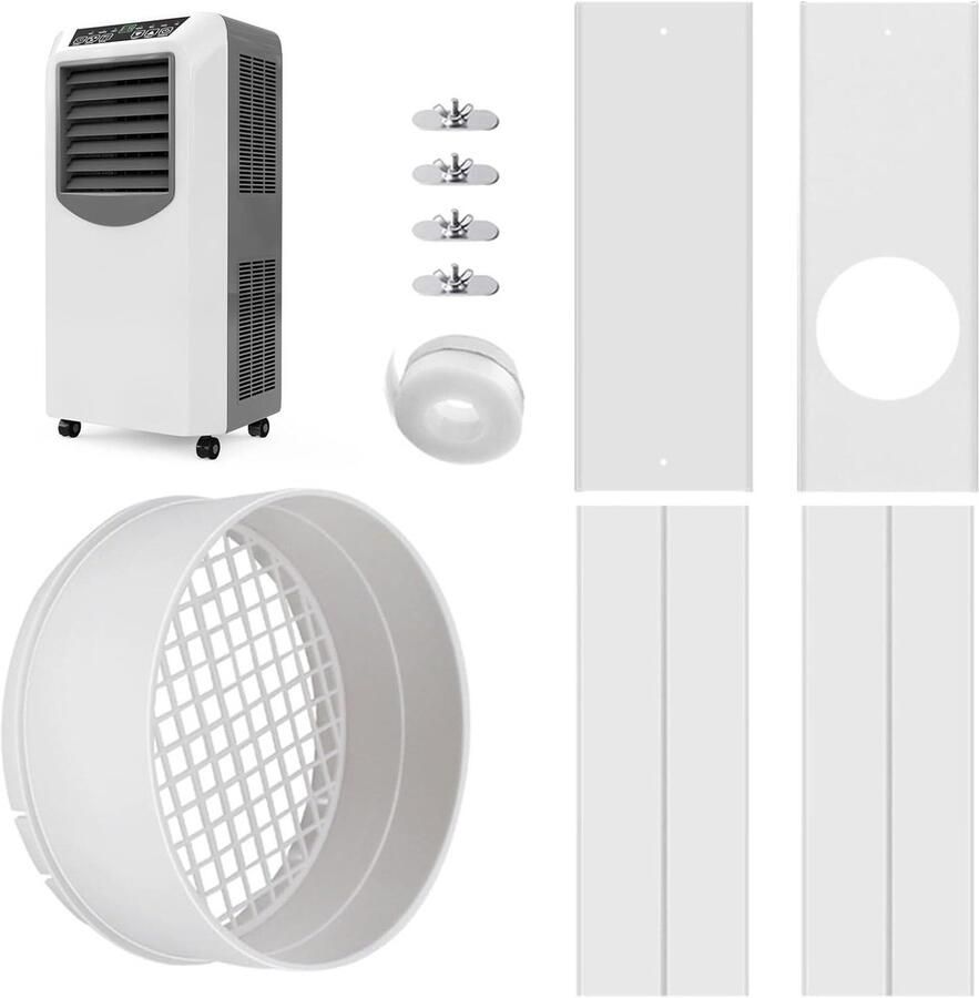 Vensterkanaalset Droger Ontluchtingsset Binnen Ventilatie Afvoeren Energiebesparend Ontwerp Tot 12 Meter Wit