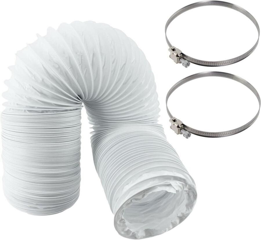 Ventilatieslang Kit Droger Afvoer Droger Ontluchting Extra Lange Slang 6 Meter Grijs