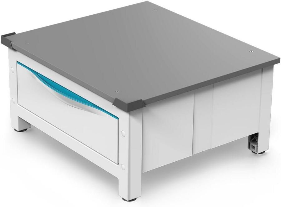 Verhoger voor Wasmachine of Droger met Uittrekbare Lade 28L Max 250 Kg Wit