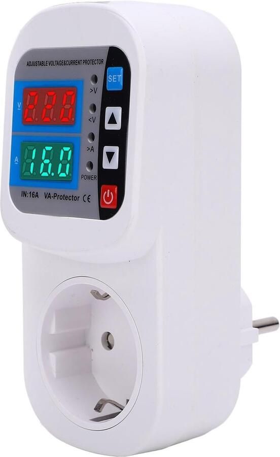 Verstelbare Voltage Bescherming met LCD Scherm 16A Magnetisch relais en Veiligheidskleppen voor Koelkast Airconditioner en TV Apparaten