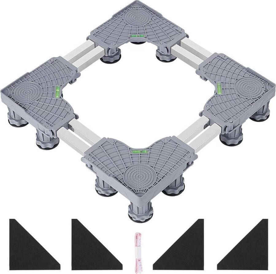 Verstelbare wasmachine- en drogerhouder 30 meter opberger voor wasmachine en droger max. belasting 250 kg Wasmachine rek