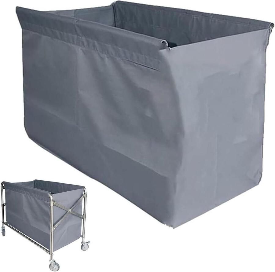 Vervangende Waskar Voering Opbergtas Wasmand Wassen Organiseren Afneembaar en Wasbaar 80x53x65cm Grijs