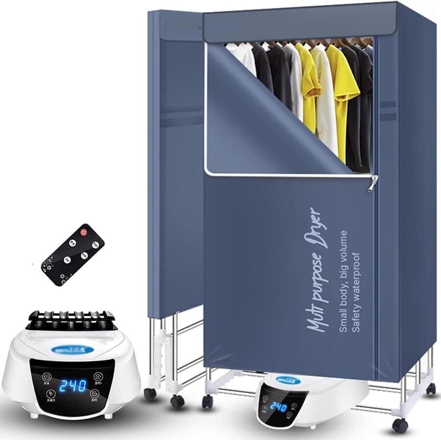 Verwarmd Kledingrek Droogrek Kleding Drogen 3 Lagen Opvouwbaar Wit