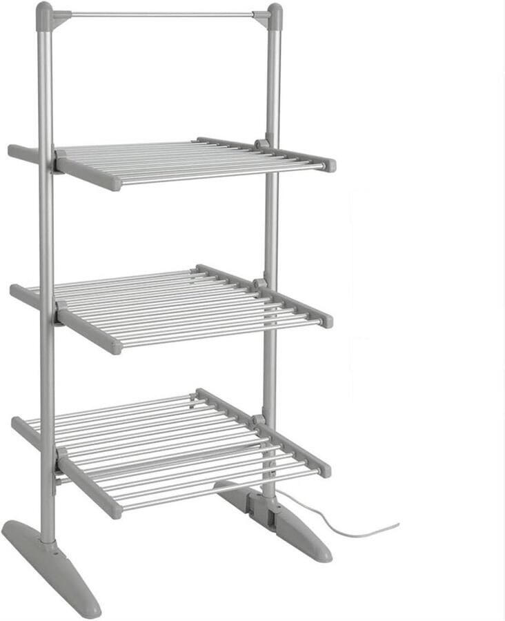 Verwarmd Kledingrek Elektrisch Droogrek Binnen Drogen 3 Laags Ontwerp 147cm Hoog