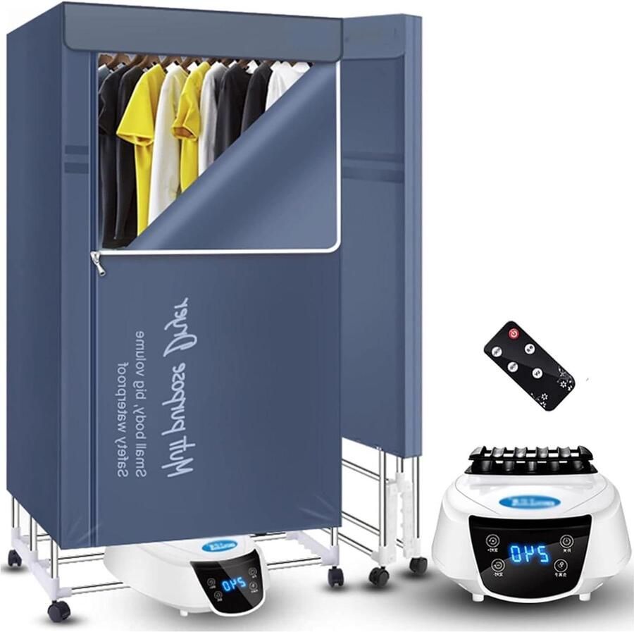 Verwarmd Kledingrek Elektrische Dryer Kleding Drogen Energiebesparend Model Grote Capaciteit Grijs
