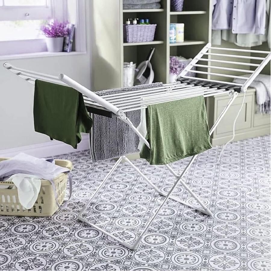 Verwarmd Kledingrek Opvouwbare Droger Snel Kleding Drogen Constante Temperatuur Opvouwbaar Lichtgewicht