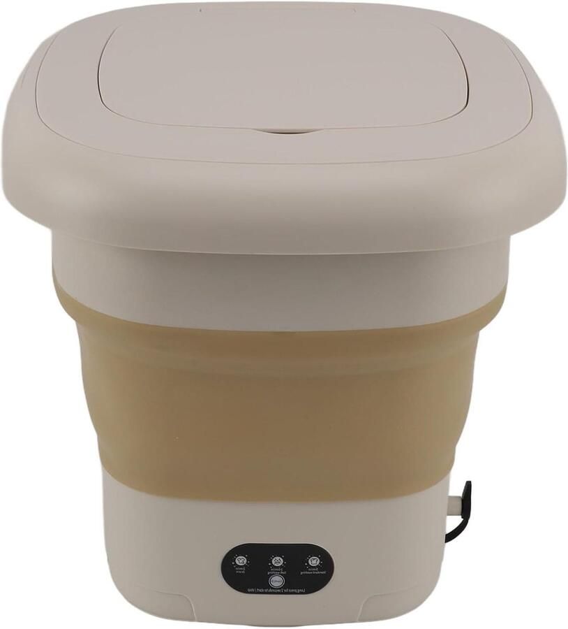 Vouwmachine Wasmachine Mini Wasmachine Opvouwbaar Reizen en Kleine Was Met Ingebouwde Dehydrator 9L Capaciteit Wit
