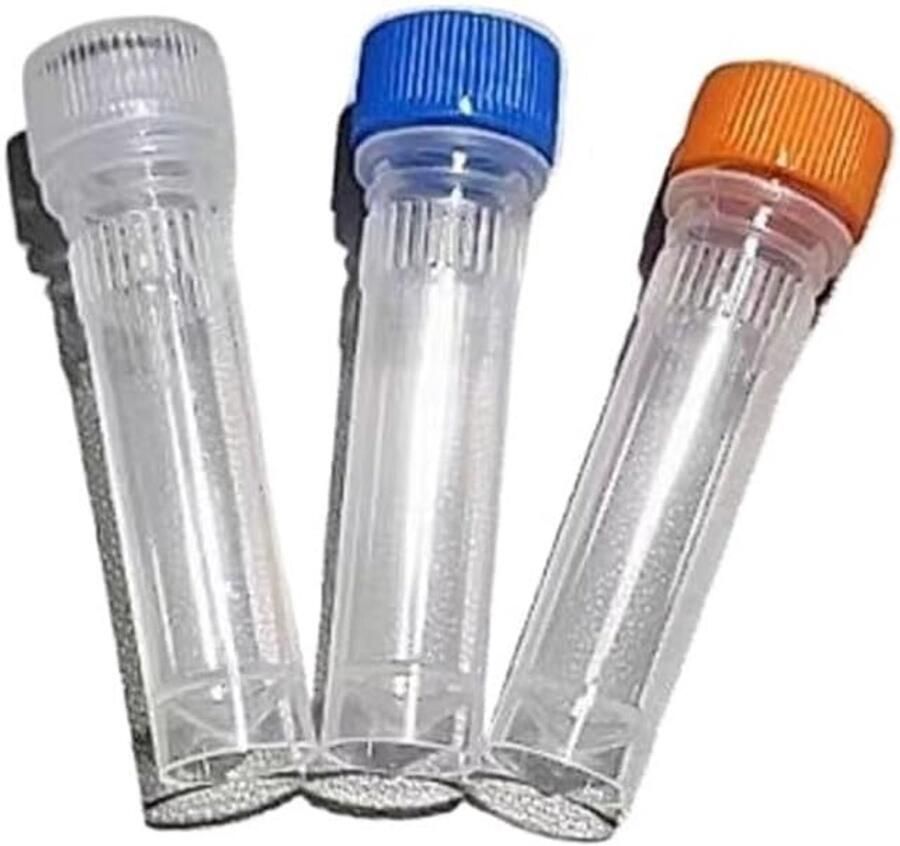 Vriesbuizen Cryovials Samplebuisjes Monsteropslag Platte Bodem 1.5ml 500 stuks Assorti