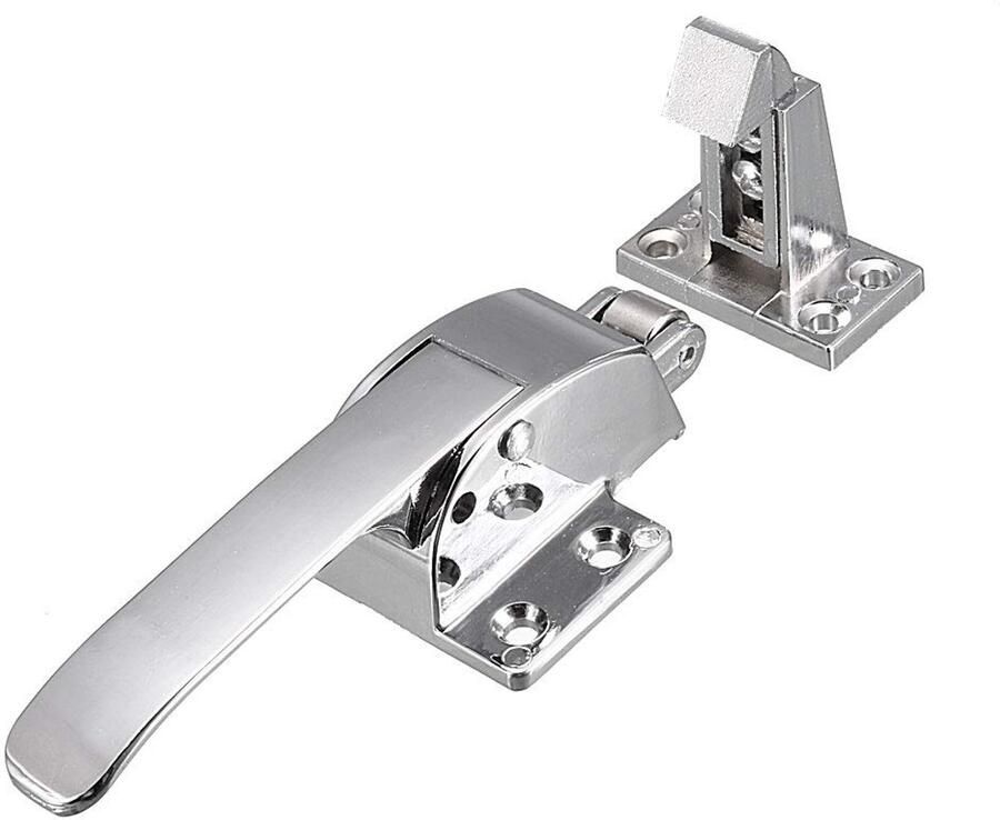 Vriezer Deurhendel Koeldeur Handgreep Deuren Sluiten Verstelbare Haak 110 mm Lengte Zilver
