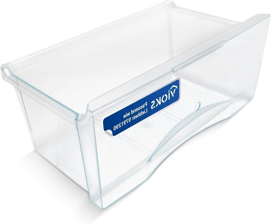 Vriezerlade Lade vriezer Diepvries organiseren Kort onderaan model 410x170x240 mm Transparant