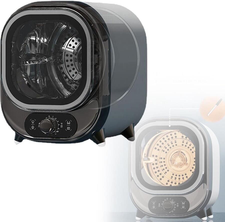 Vrijstaande Wasdroger Compacte Droger Thuis Gebruik Stil Drogen 35dB 5.1 kg Capaciteit Elegant Blauw