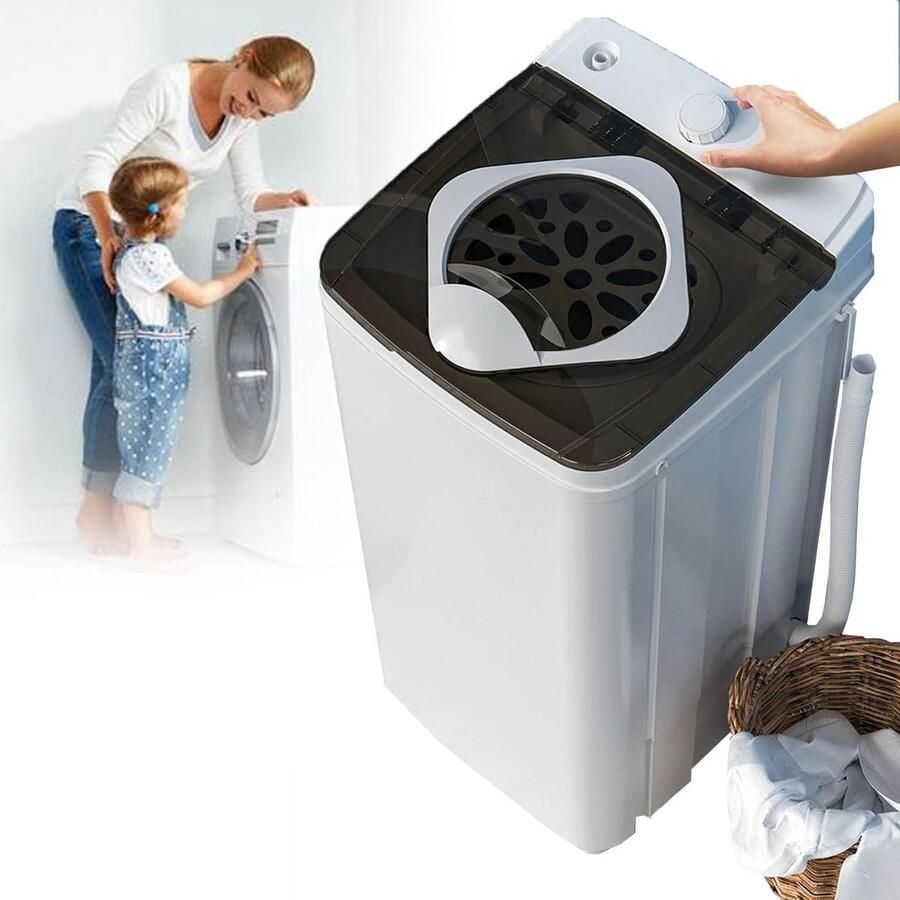 Vrijstaande wasdroger Compacte droger Was vochtig maken Draagbaar ontwerp 10 kg capaciteit Wit