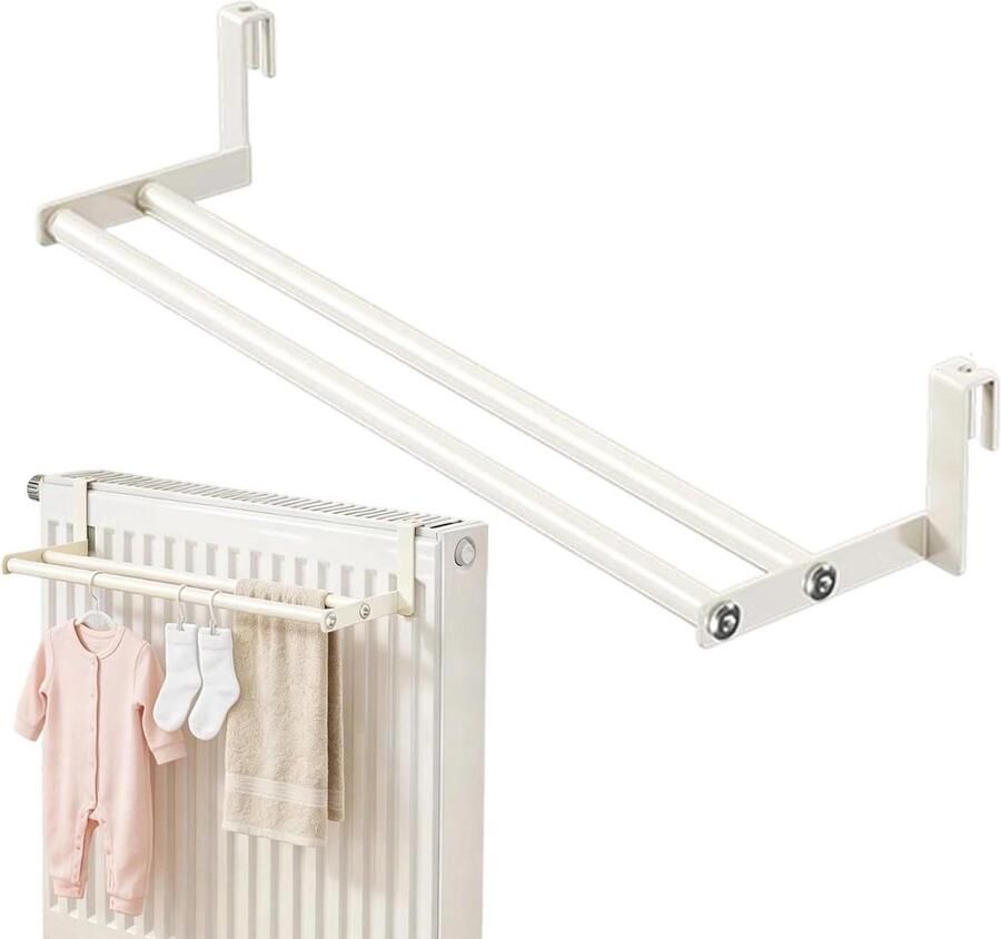 Wand wasdroger Wasrek ophangsysteem Ruimtebesparend drogen Roestvrij staal 58cm Mat
