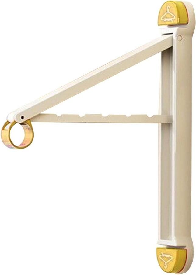 Wanddroger Klapdroger Uittrekbaar Ruimte Besparen Robuust Aluminium Frame 37.5 x 3 x 2.5 cm Geel