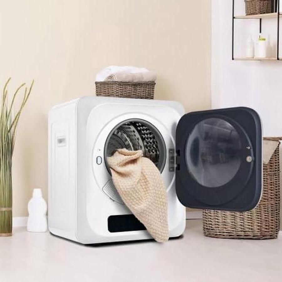 Afvoerdroger Wandmontage Stille Droger Hygiënisch Wassen UV-kiembescherming 4 kg Capaciteit Wit