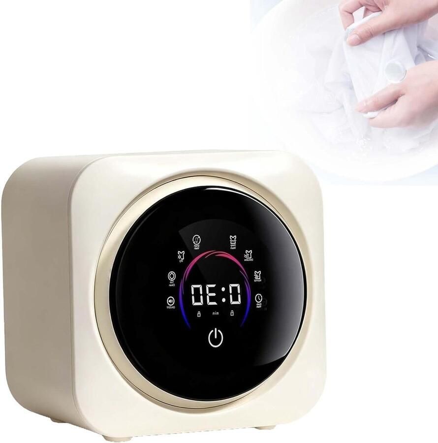 Was-Droogcombinatie Mini Wasmachine Kleine Wasjes Snel Wassen Drogen 3.5 Liter Wit